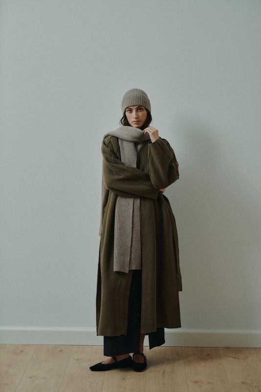 Silje Scarf Light Brown Melange