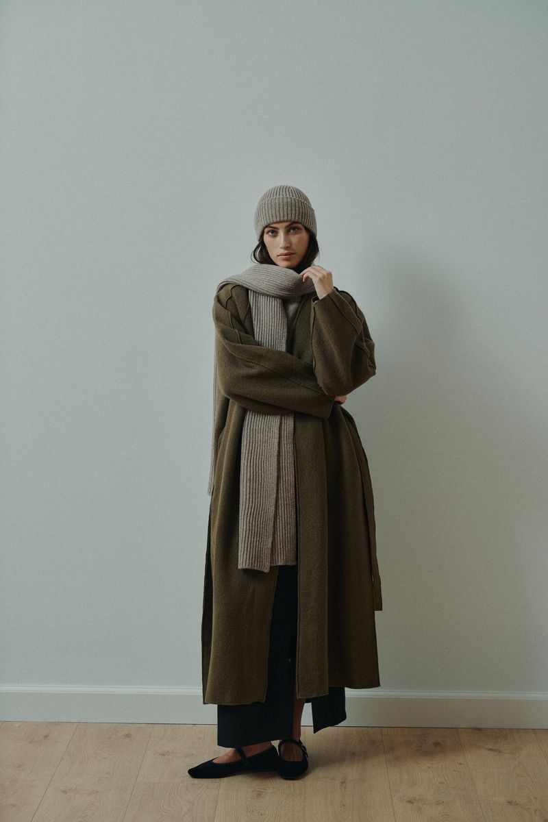 Silje Scarf Light Brown Melange