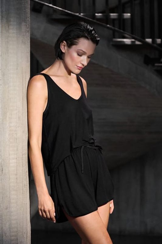 Pyjama Tank Black