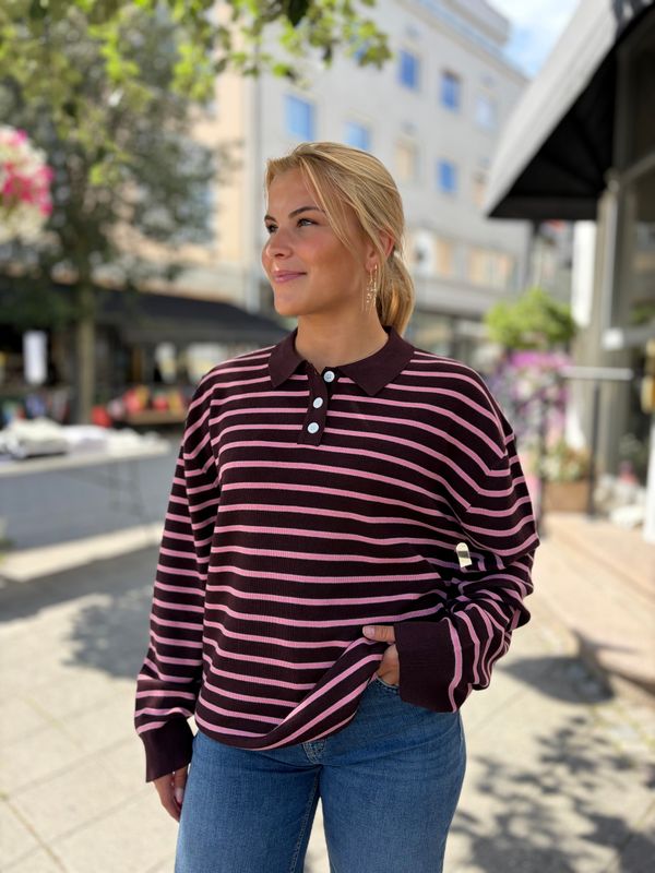Adanne Polo Bordeaux/Pink