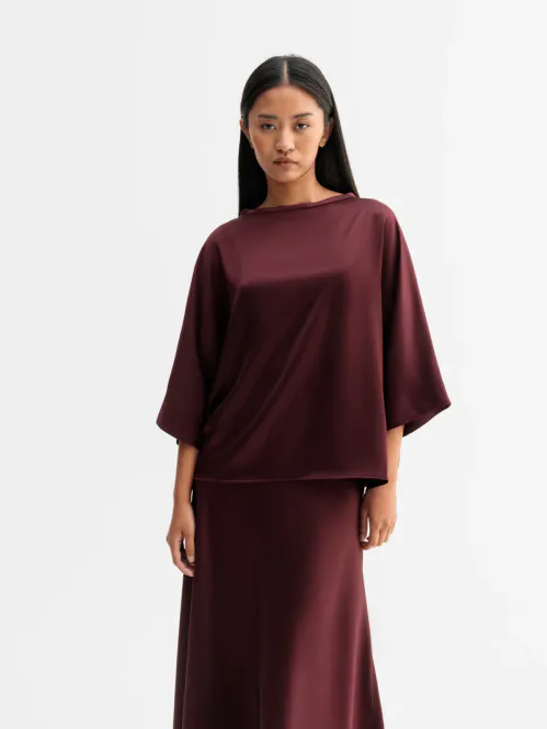 Hovedbilde Tori Satin Tee Burgundy